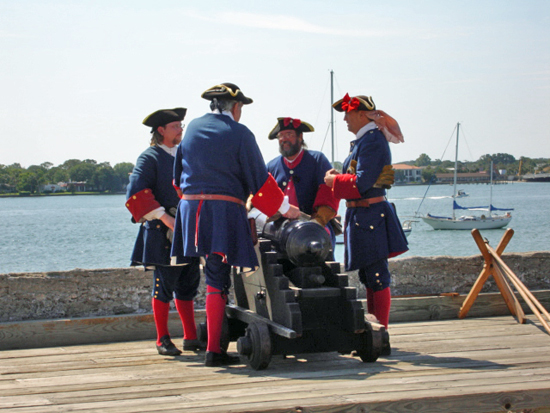 The Spanish soldiers arrive